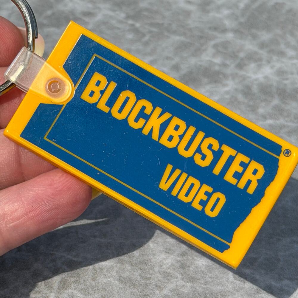 Blockbuster Keychain Key Ring Vintage Rubber Blockbuster Video Movie Rental